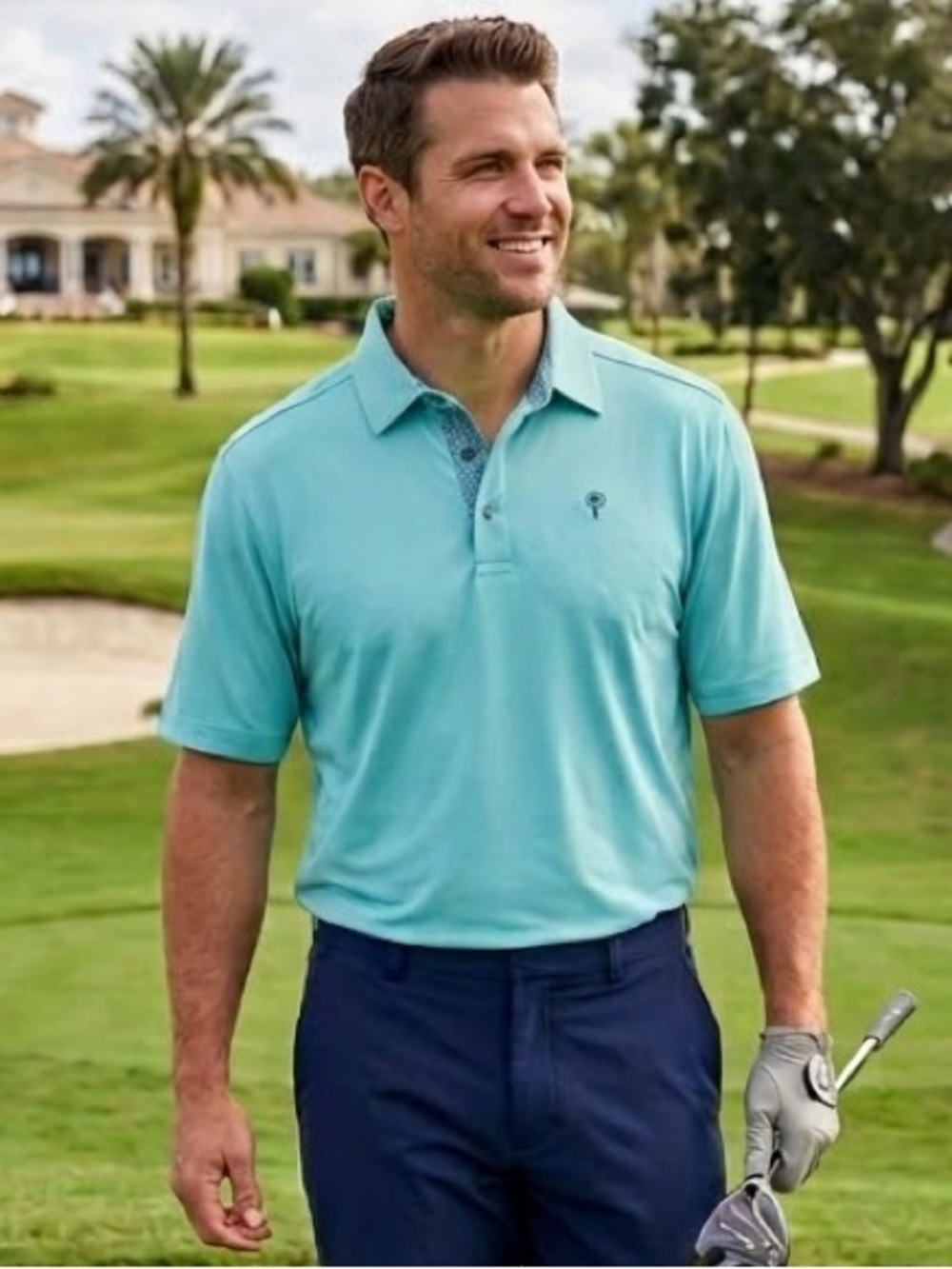Construct Quick Dry Performance Teal Golf Polo Men’s XL